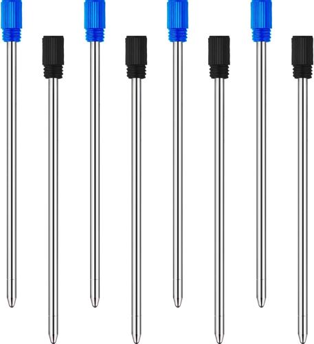 24 Pieces Ballpoint Pen Refills For Crystal Diamond Styluses, 2.75 Inches (Black And Blue Ink)
