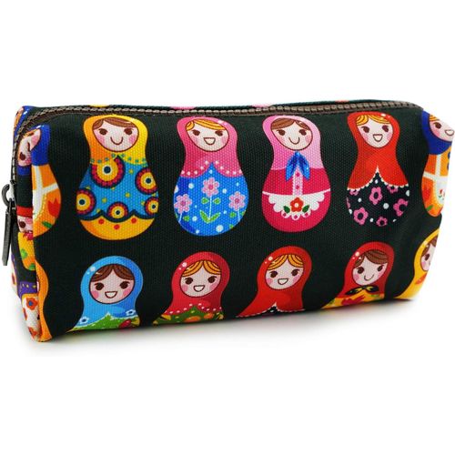 ERYI-Trousse À Crayons En Toile Avec Fermeture Éclair Pour Poupée Russe, Sac À Main Pour Enseignant, Boîte À Gadgets, Trousse De Maquillage Kawaii