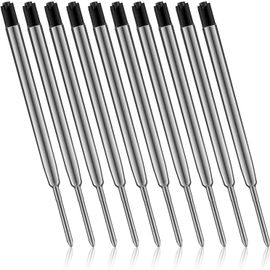 Lot De 10 Recharges De Stylo À Bille En Métal Remplaçables, Recharge D'encre Noire, 1 Mm À Pointe Moyenne Recharges Pour Stylo À Bille Recharges Pour Stylo À Encre Pour Le Travail Quotidien
