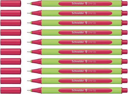 Kalanka-191028 Fineliner Line Up (Épaisseur De Trait 0,4 Mm, En Plastique Biosourcé) Rouge Royal, Lot De 10