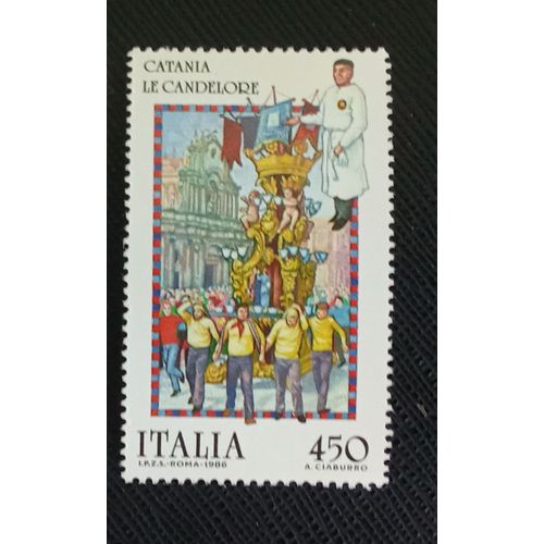 Timbre Italie Y T 1692 Procession Le Candelore, Catane 1986 (060709 )