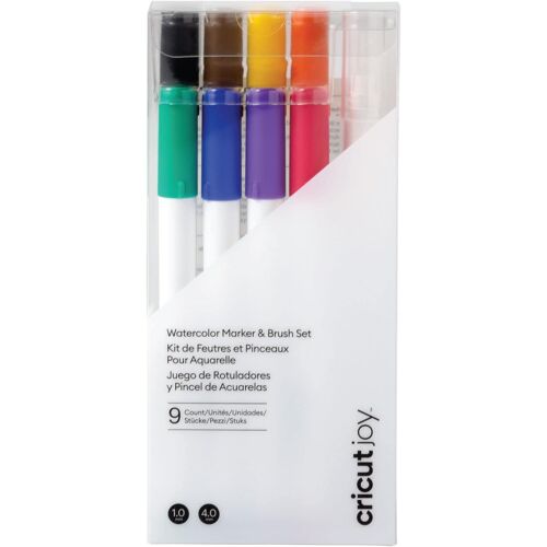 Watercolor Marker & Brush Set | 8 Marqueurs, 1 Pinceau À Eau | Créez Un Chef-D'?Uvre Aquarelle Avec Votre Machine Joy, Multi, 9 Pièces 2009978