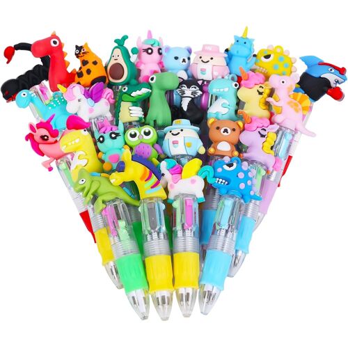 30 Pens 4 Colours With Cap Animals Birthday Gift Children Invites Goodies Birthday Child