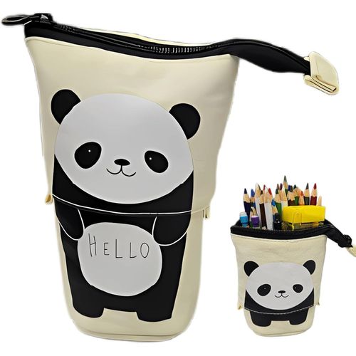 Tianyi-Trousse Ecole Garçon Et Fille, Trousse Stylo Avec Motif De Panda Mignon, Trousse À Crayons Télescopique En Toile, Trousse Enfant, Etudiants Et Fournitures De Bureau