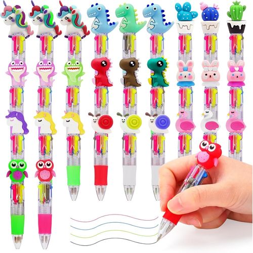 30 Pièces Stylo Cadeau Anniversaire Enfant, Lot De Mini Stylo 4 Couleurs Anniversaire, Goodies & Petits Cadeaux Anniversaire Invités Enfant