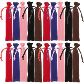 Étui À Stylo En Velours Étui À Stylo Cordon Sac À Stylo Porte - Stylo Manche À Cordon Pour Étudiant De Bureau (Multicolore)