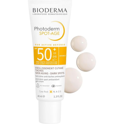 Checarzhn--No1-Photoderm Spot-Age Spf50+ Crème Solaire Très Haute Protection - Riche En Antioxydants, Réduit Taches Brunes Et Rides - Peaux Hyperpigmentées - Recommandée Par Des Dermatologues - Tube 
