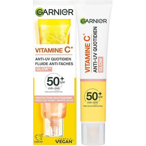 Checarzhn--No1-Skinactive - Fluide Anti-Taches & Anti-Uv Quotidien - Glow - Spf 50+ - Protège, Réduit Les Taches & Booste L'éclat - Soin Vi Enrichi En Vitamine C - Tous Types De Peau - 40 Ml 