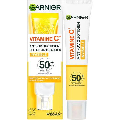 Checarzhn--No1-Skinactive - Fluide Anti-Taches & Anti-Uv Quotidien - Invisible - Spf 50+ - Protège & Réduit Les Taches - Soin Vi Enrichi En Vitamine C - Tous Types De Peau - 40 Ml 