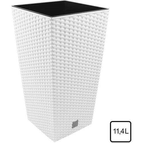 Prosperplast Rato 11,4l Pot Avec Insert 20 X 20 X 37,6 Cm Blanc