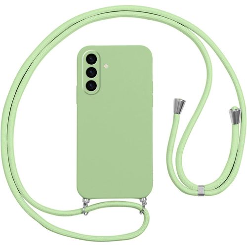 Sjzg-Coque Pour Samsung Galaxy A36 Avec Cordon,Etui Silicone Souple Antichoc Housse Avec Collier Bandoulière Chaîne Lanière,Téléphone Étui Case Cover De Protection Pour Samsung Galaxy A36,Vert