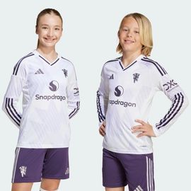 Maillot Extérieur À Manches Longues Manchester United 25/26 Pour Enfants Adidas - White - 7-8a
