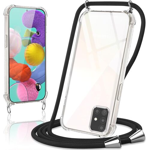 Coque Avec Cordon Pour Samsung Galaxy A51 4G / M40S 6.5"", Collier Réglable Téléphone Étui Portable Lanyard Case Transparent Ultra Souple Silicone Tpu Housse Antichoc Protection Cov[CAR784228]