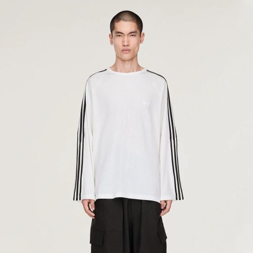 T-Shirt Manches Longues 3 Bandes Y-3 Adidas - Core White - L