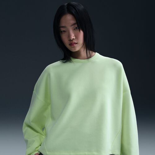 Haut Oversize À Col Ras-Du-Cou Dri-Fit Nike 24.7 Impossiblysoft Pour Femme - Jaune - Xl (Fr 50-52)