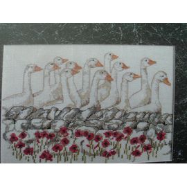 Lot De 4 Fiches Point De Croix Les Oies