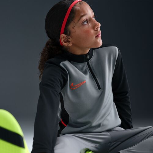 Haut D'entraînement De Foot À Manches Longues Et 1/4 De Zip Dri-Fit Nike Academy Pour Ado - Gris