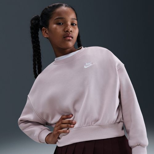Sweat Ample À Col Ras-Du-Cou Nike Sportswear Club Fleece Pour Fille - Pourpre