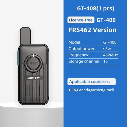 CBCBTWO GT-408 Mini talkie-walkie et communicateur radio corps léger pour un jour Restaurant déplacements chirurgie plastique hôpital - Type GT408FRS1pcs