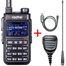 Radtel RT-890 NOAA canal météo 6 bandes jambon Amateur 2 voies Radio 999CH talkie-walkie AM Air Aviation bande couleur Scanner Marine - Type Add cable mic air-EURO