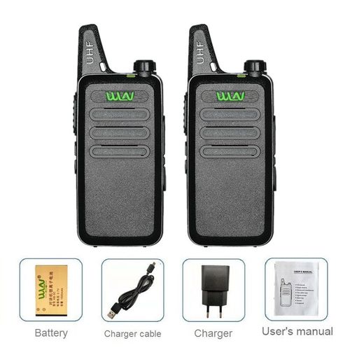 Walkie-talkie Portable WLN KD-C1 5W,1/2/3/4/5/6 pièces,Station Radio amateur CB pour enfants,émetteur-récepteur Radio UHF Rechargeable par USB - Type 2pcs black-EURO