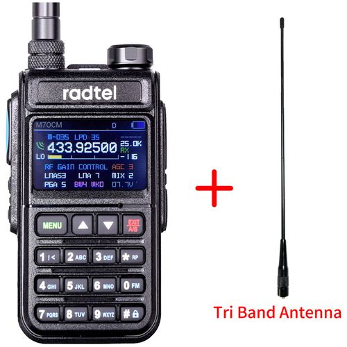 Radtel RT-890 NOAA canal météo 6 bandes jambon Amateur 2 voies Radio 999CH talkie-walkie AM Air Aviation bande couleur Scanner Marine - Type Add tir band antenna-EURO