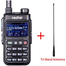 Radtel RT-890 NOAA canal météo 6 bandes jambon Amateur 2 voies Radio 999CH talkie-walkie AM Air Aviation bande couleur Scanner Marine - Type Add tir band antenna-EURO
