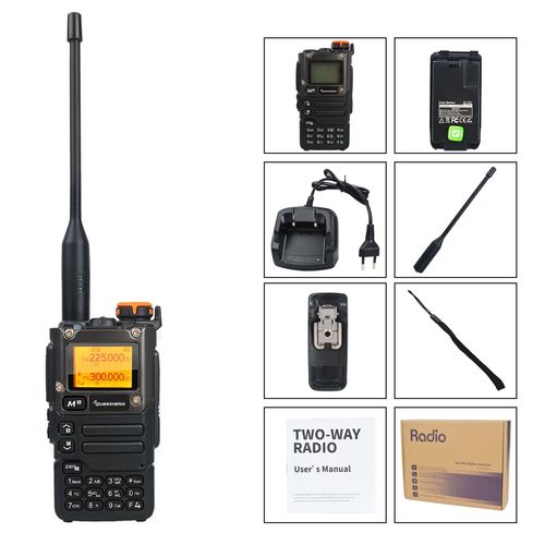 Talkie-walkie Quansheng UV-K5(8) 50-600MHz bande aérienne Rx multi-bande 136-600MHz Tx DTMF brouilleur fréquence Scan copie Vox FM Radio - Type Standard Package-EURO