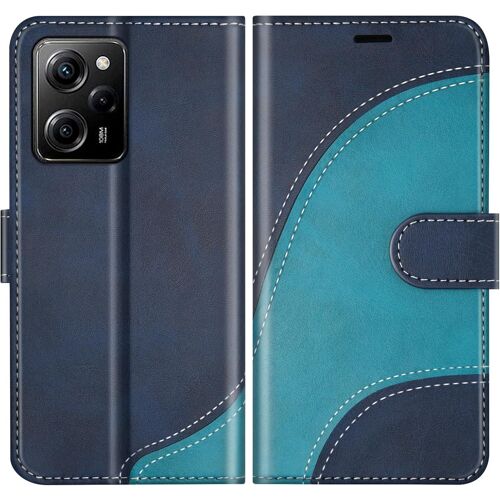 SJZG-Coque Pour Xiaomi Poco X5 Pro 5G / Redmi Note 12 Pro 5G, Housse En Cuir Pu Pochette De Portefeuille, Magnétique Étui De Protection Housse Coque Pour Xiaomi Poco X5 Pro 5G, Bleu