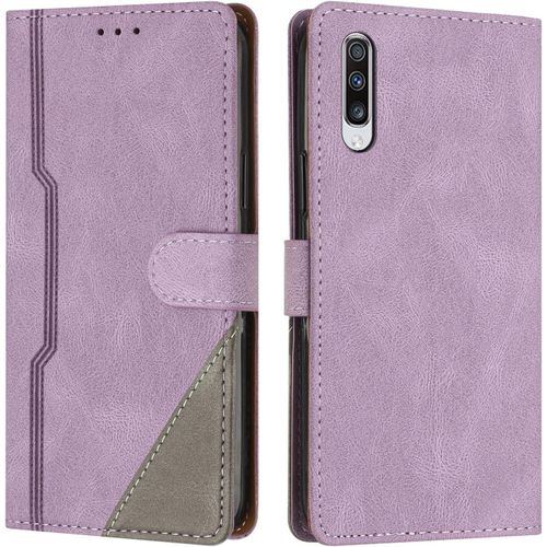 Coque Pour Samsung Galaxy A50/A50s/A30s, Housse Etui Portefeuille Cuir Multifonction, Fermeture Magntique Clapet [Fonction Support] Flip Case Compatible Avec Samsung A50/A50s/A30s (Pourpre)
