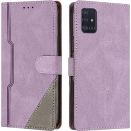 Sjzg-Coque Pour Samsung Galaxy A51 4g / M40s, Housse Etui Portefeuille Cuir Multifonction, Fermeture Magnétique À Clapet [Fonction Support] Flip Case Compatible Avec Samsung A51 4g/M40s (Pourpre)