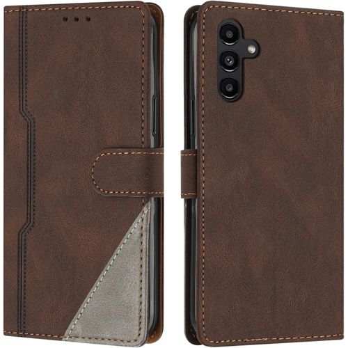 Kal-Pour Samsung Galaxy S24 Housse De Téléphone Multifonctionnelle En Cuir, Antichoc Avec Clip Magnétique Fonction Stand Samsung Galaxy S24 Housse De Protection En Cuir À Rabat¿Marron¿