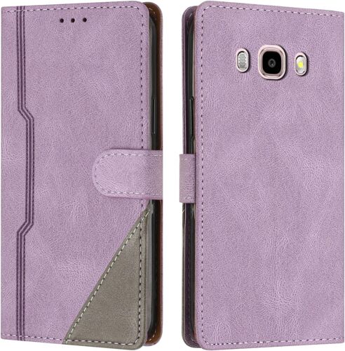 Coque Pour Samsung Galaxy J710 / J7 2016, Housse Etui Portefeuille Cuir Multifonction, Fermeture Magntique Clapet [Fonction Support] Flip Case Compatible Avec Samsung J710 / J7 2016 (Pourpre)