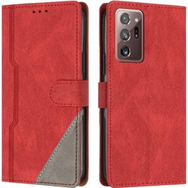 Coque Pour Samsung Galaxy Note 20 Ultra, Housse Etui Portefeuille Cuir Multifonction, Fermeture Magntique Clapet [Fonction Support] Flip Case Compatible Avec Samsung Note 20 Ultra (Rouge)