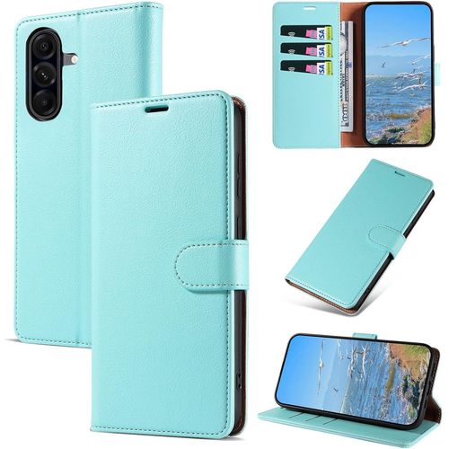 Kal-Coque Pour Samsung Galaxy A56 5g, Antichoc Magnetique Étui À Rabat Avec Rfid Blocage, Portefeuille Housse En Cuir Pu Coque Pour Samsung A56 5g, Vert