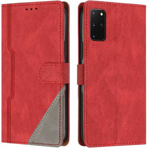 Coque pour Samsung Galaxy S20 Plus / S20+, Housse Etui Portefeuille Cuir Multifonction, Fermeture Magnétique à Clapet [Fonction Support] Flip Case Compatible avec Samsung S20 Plus/S20+ (Rouge)