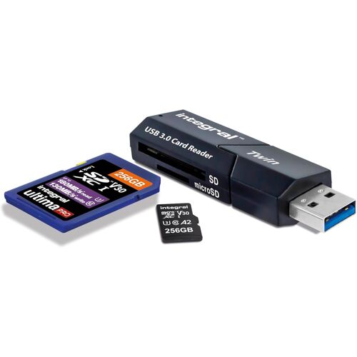 Dual-Slot Micro Sd Et Sd Usb3.0 Memory Card Reader Adapter - Super Fast File Transfer And Compatible With High Speed Uhs-I Interface: Sdhc, Sdxc, Microsdhc Et Microsdxc Uhs-I U1 Et U3