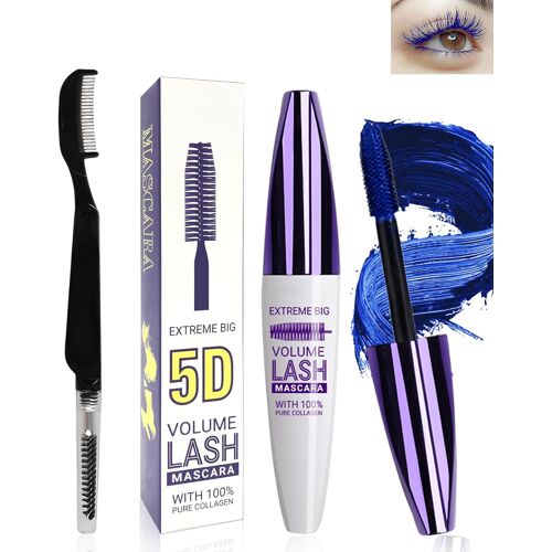 Kal-5d Silk Fiber Mascara Volume Et Longueur With Brosse A Cils, Waterproof Et Longue Tenue Avec Une Définition Précise, Fast Dry False Lash Effect, Créer Un Maquillage Des Yeux Charmant Pour Femme-0 