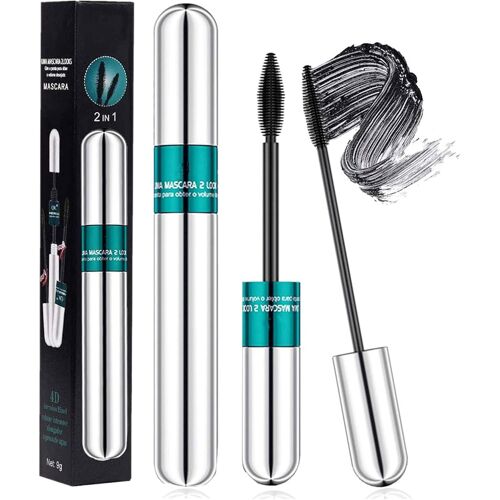 Kalanka-Mascara Fibre De Soie 4d Volume Imperméable Noir - Allongement De Cils Extra Long, Naturellement Maquillage Des Yeux Ne Fleurit Pas (8g) 