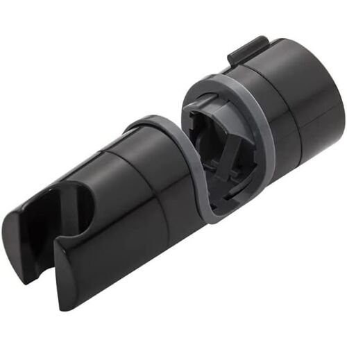 Pommeau de douche réglable noir mat pour barre coulissante, support de douche universel 20-25 mm, support de guidage de tête de tête support de support de rotation à 360 degrés pour pulvérisateurs