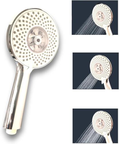 Super Mundo 93855 Pommeau de douche haute pression (¿120 mm) 3 modes Pommeau de douche haute pression Économie d'eau