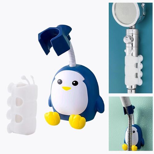 Support de pommeau de douche rotatif à 360 degrés, amovible, sans perforation, support mural universel, support de pommeau de douche à ventouse en silicone, lot de 2