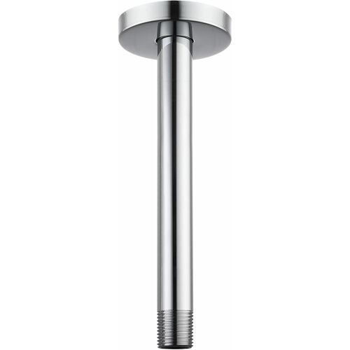 KALANKA-Bras de Douche Avec Bride, Tuyau de Douche Fixe Monté au Plafond, Bras de Remplacement de Douche à Effet Pluie Droit pour Salle de Bain, Connexion Universelle 1/2 NPT (25cm, Rond)