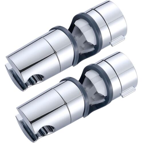 KALANKA-Lot de 2 supports de pommeau de douche de rechange réglables à 360° en ABS chromé pour pommeau de douche - 18-25 mm