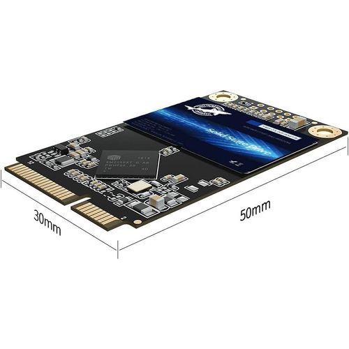 SJZG-Disque Ssd Msata 16Go Dogfish Interne Disque Dur Haute Performance Pour Ordinateur Portable Sata Iii 6Gb / S Comprend Ssd 64Go 120Go 128Go 240Go 256Go 500Go 1To (16Go, Msata)