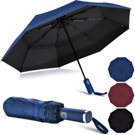 Jfkjg-Parapluie Pliant,Compact Parapluie Automatique Ouverture Pliable Et Fermeture Résistant Au Vent À Tempête Léger Solide Parapluie De Voyage Pour Homme Et Femme