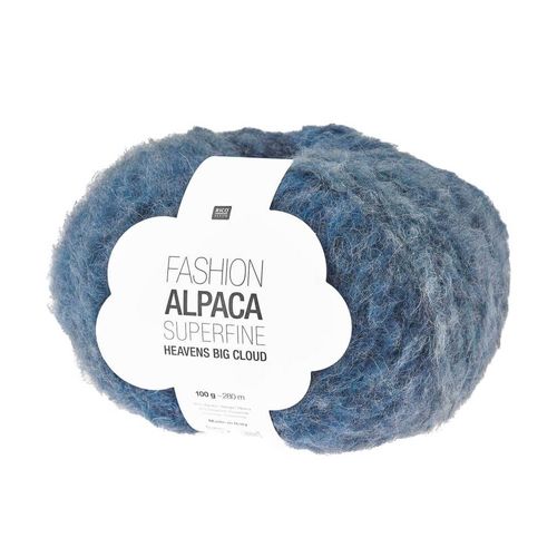 Fil De Laine À Tricoter Fashion Alpaca Superfine Heavens Big Cloud - 100gr - Rico Design. Color : 09 Ciel Bleu