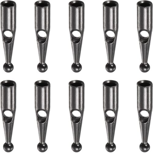 10pcs Parapluie Queue Tête Perles 2mm Trou Dia 16mm Longueur Métal Parapluie Composants pour Pliant Parapluie Housse Pièces, Gris
