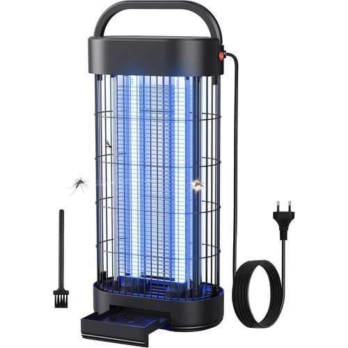 jum-Lampe Anti Moustique 22W,1800V Uv Destructeur D'Insectes Électrique Pour Intérieur,Piège Insectes Efficace Pour Chambre,Cuisine Et Bureau,Portée 100 M²,Noir
