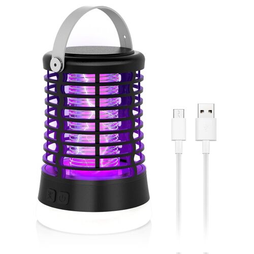 Lampe Anti Moustique - Appareil Anti Moustiques Pour Camping Avec Lumière Led, Tue De Moustiques Usb Rechargeable, Ip66 Étanche, Piege À Moustique Pour Intérieur Extérieur Jardin